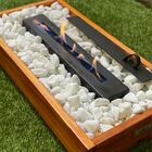 Lareira Ecológica Portátil Com Pedras Brancas | Fuji